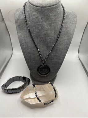 Genuine Hematite bracelets and necklace
